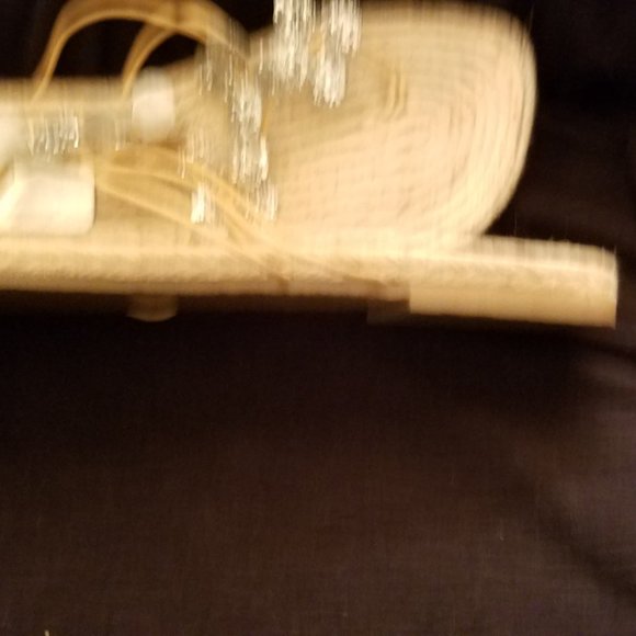 Sam and Libby jute flats, Leather/Glitter Flowers - Picture 5 of 6